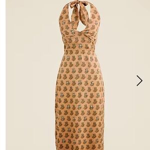 NWT J Crew sequin halter midi dress